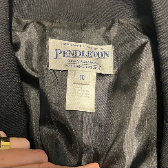 Pendleton Classic black 100% wool blazer - Picture 2 of 4